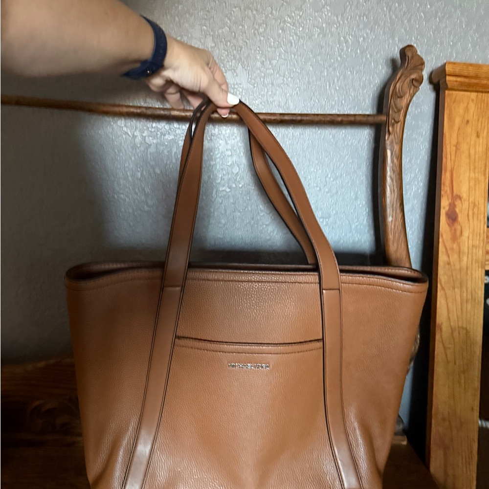 Michael Kors Brown Leather Tote Bag